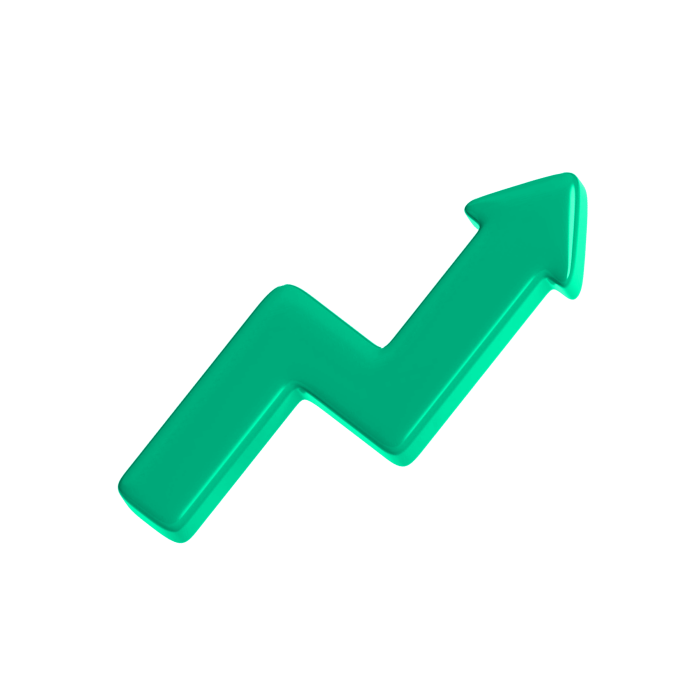 Upwards trend illustration